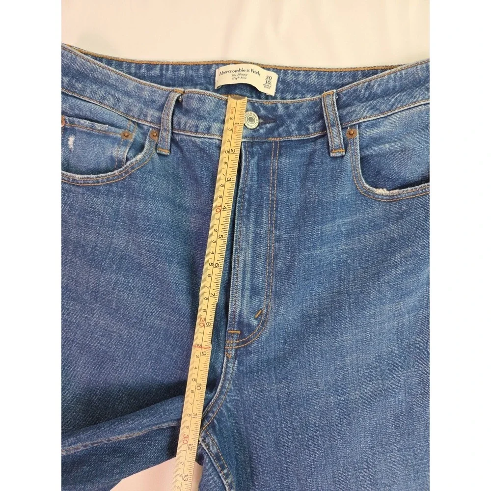 Abercrombie & Fitch Women's Jeans Size 30 Blue The Skinny High Rise Curve Denim